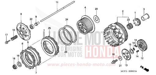 EMBRAYAGE VTR1000SP5 de 2005